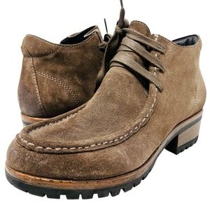 Salvia Brown Suede Ankle Booties